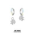 1ST XULIE Daisy Stud Earrings - Detachable Hypoallergenic Silver Pin