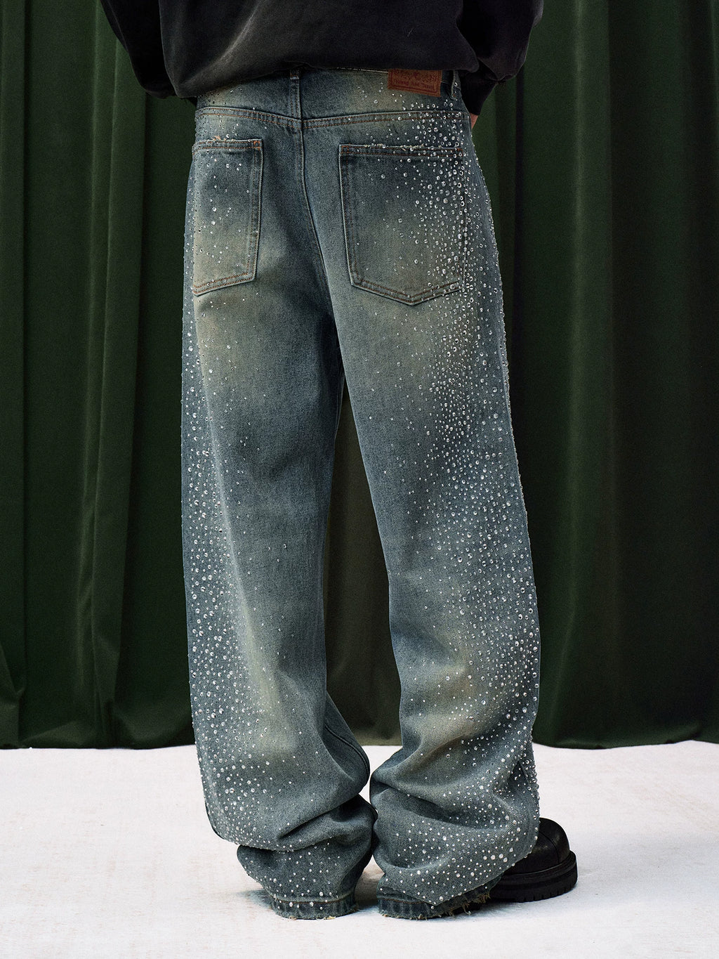 YADcrew Hot Diamond Wide Leg Jeans