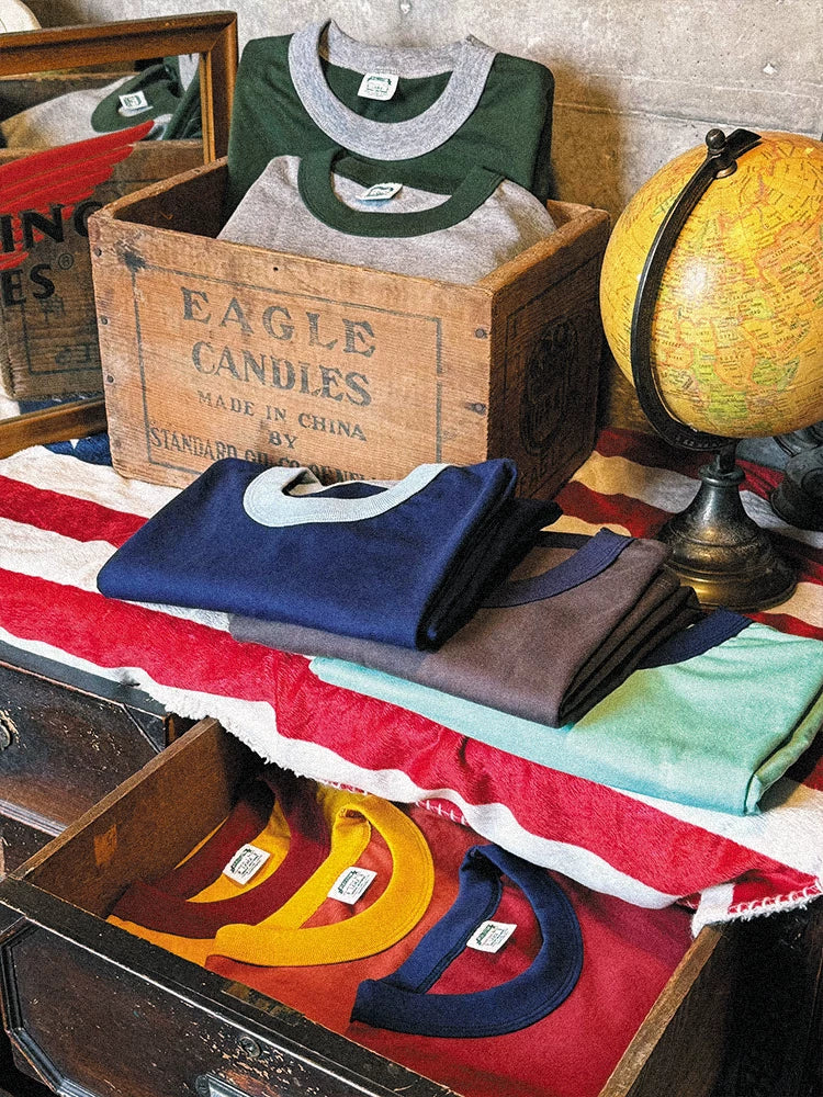 BPCALL Vintage Casual Flip Sleeve Tee