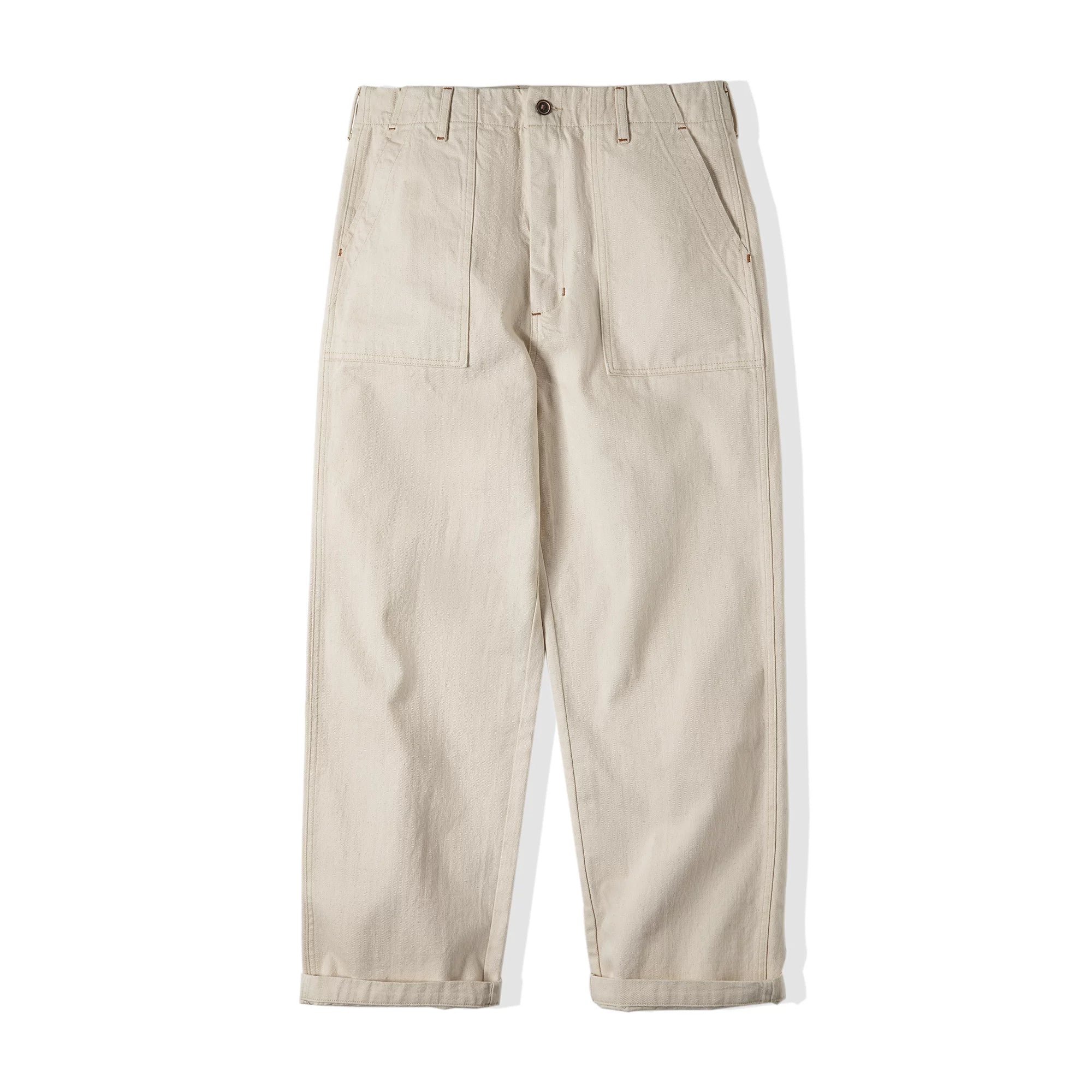 Madden Retro Cottonseed Shell White Loose Straight Wide Leg Jeans