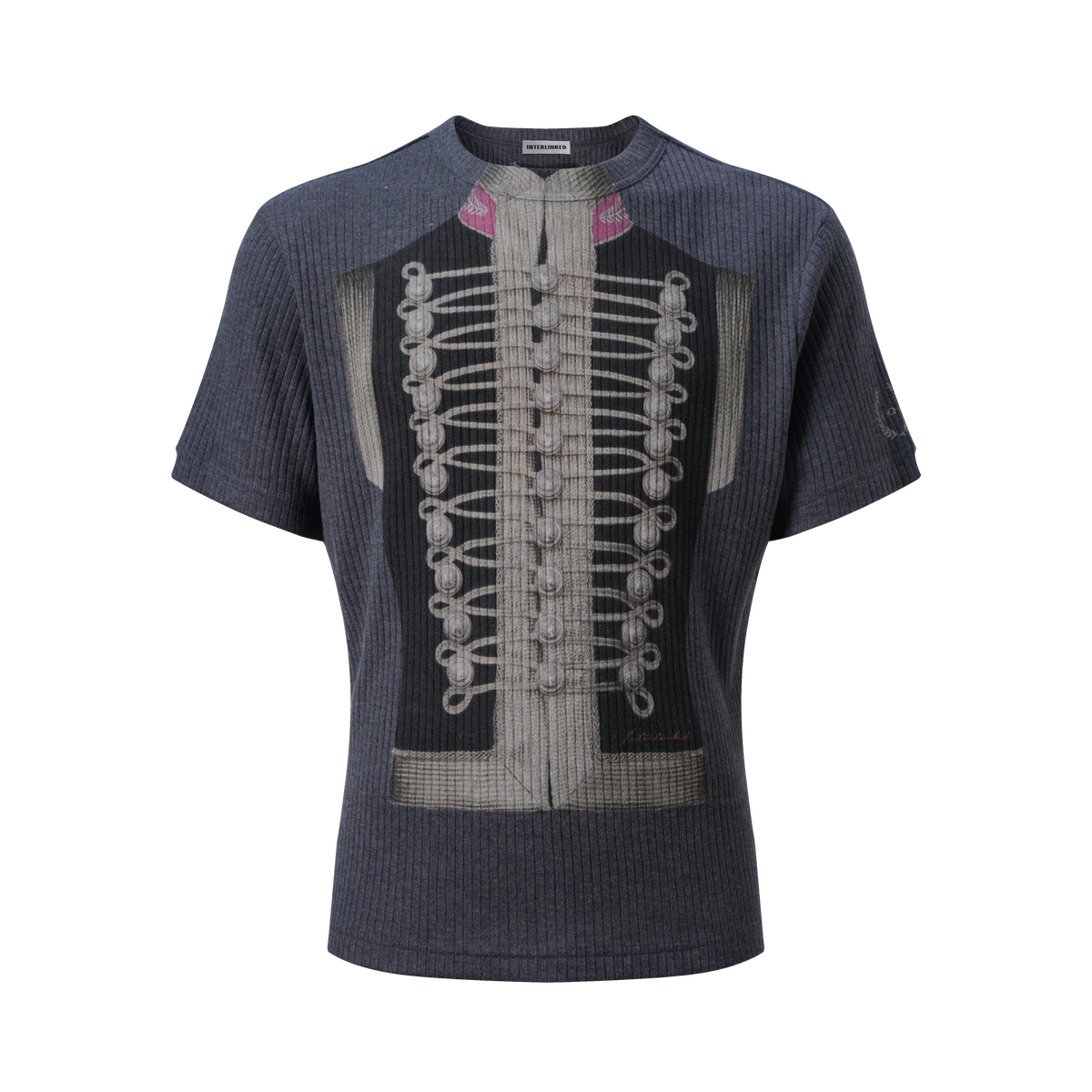 INTERLINKED Napoleon Print Cool-Touch Slim-Fit Cropped Tee