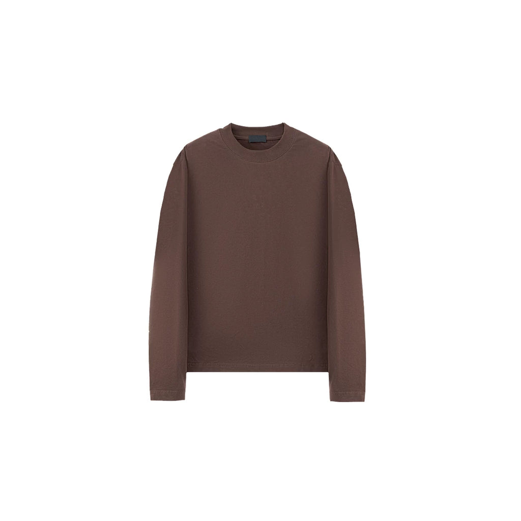 PLUS NO LOGO Brushed Cotton Cropped Long-Sleeve Tee