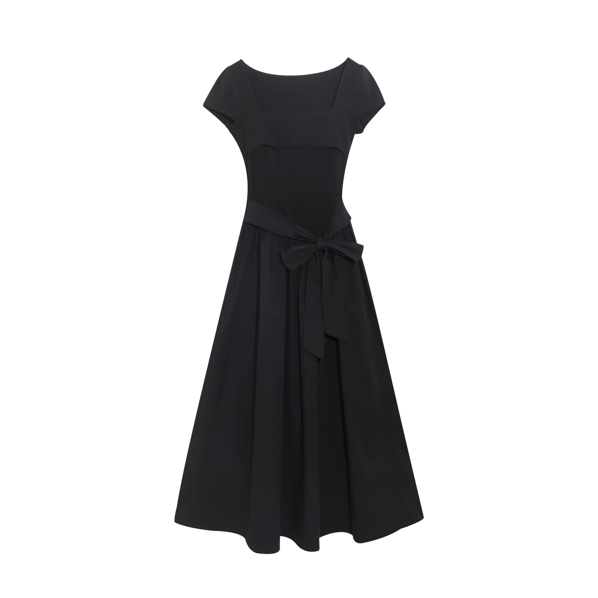 Wildberry A-Line High-Waist Square-Neck Dress