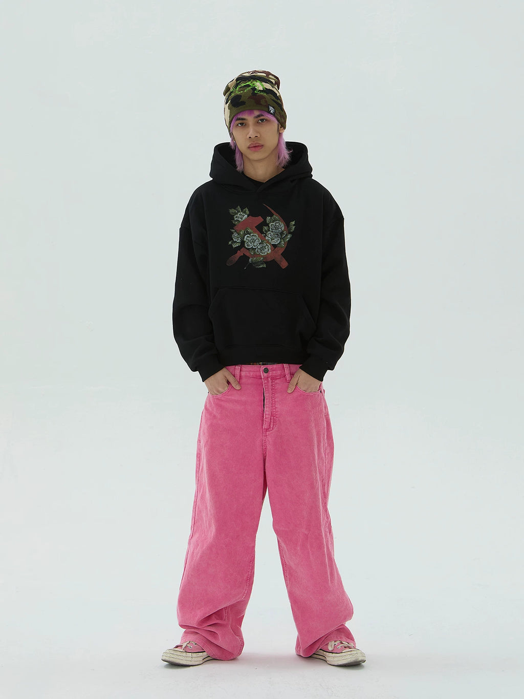 71AN Stamen Badge Series Logo Printed Sweater