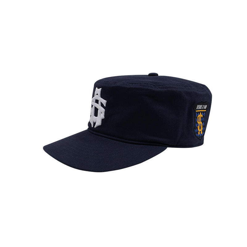 AVENUE&SON Cotton Embroidered Rhinestone Flat-Top Pillbox Hat