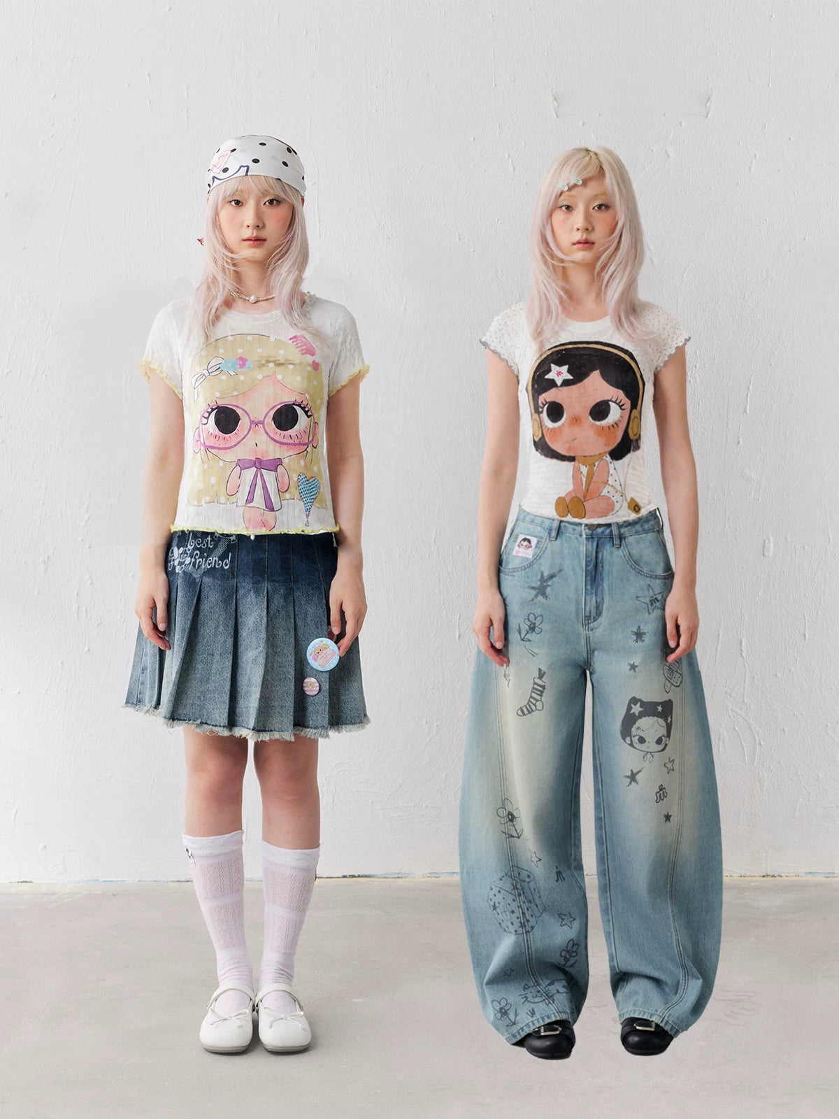 MASOOMAKE x Xiaoman Collection Arrival Casual Printed T-Shirt