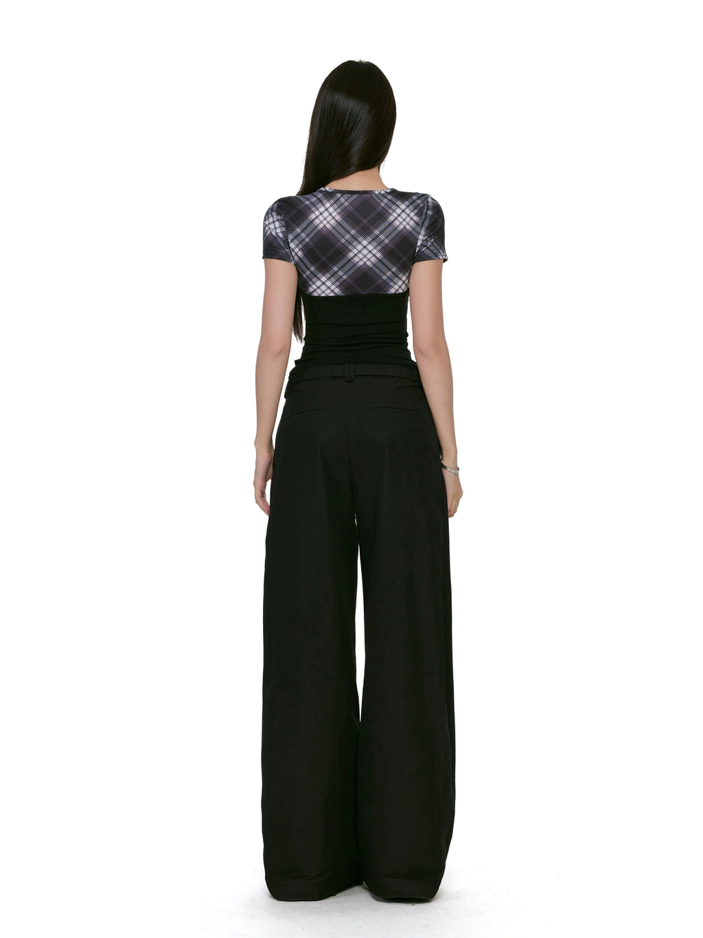 WITHMIN Slim and Thin Plaid Pure Desire Tee