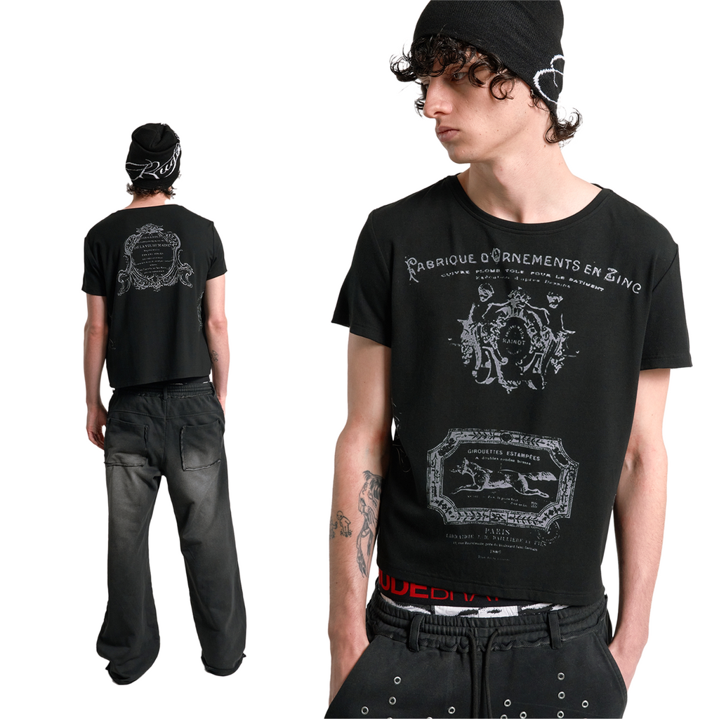 No E Mosen Stamp Stamp Front Shoulder Tee
