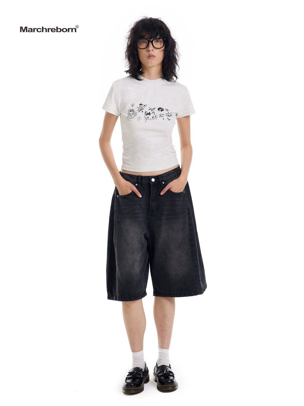 March Fun Cartoon Print Tee