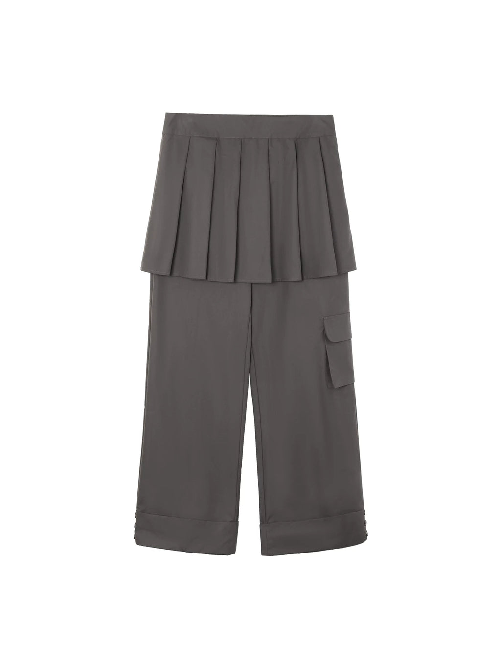 Two days off lab High-Waist Breathable Wide-Leg Skirt Overlay Pants