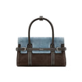 MUVA Retro Contrasting Cowhide Velvet Shoulder Messenger Bag