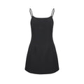 Wildberry Black Strap High-Waist A-Line Dress