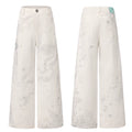 FayChui Lace-Trim Wide-Leg Jeans