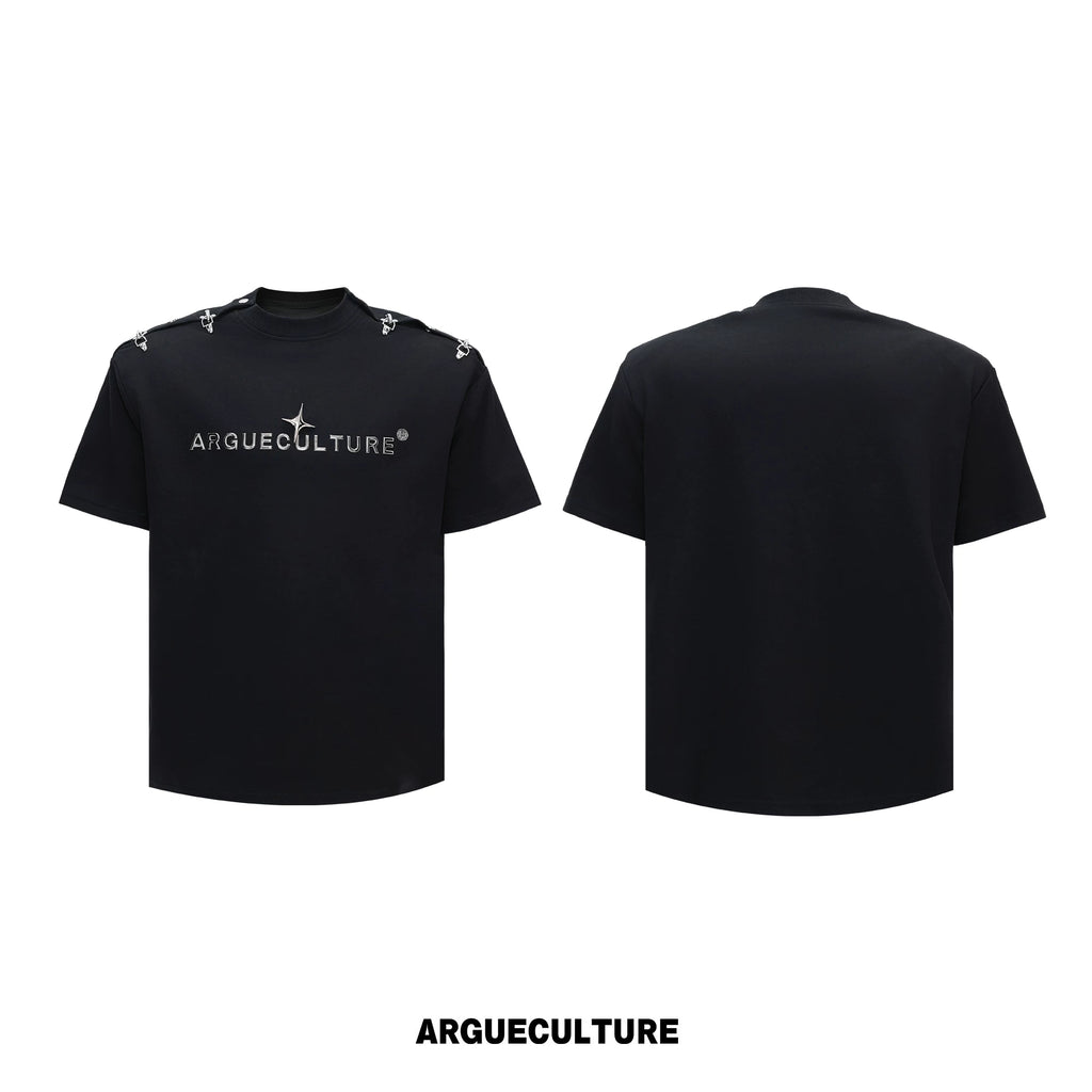 ArguE CulturE Metal Plane Buckle 3D Wrinkle-Resistant Oversized Tee
