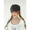 Kasugano TOO Botanical Ruffle-Trim Hat