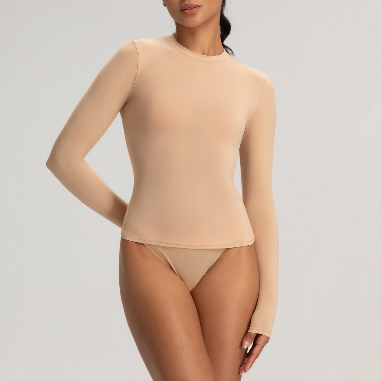 Athena Lulu High Stretch Crew Neck Sport Fitness Long Sleeve Top