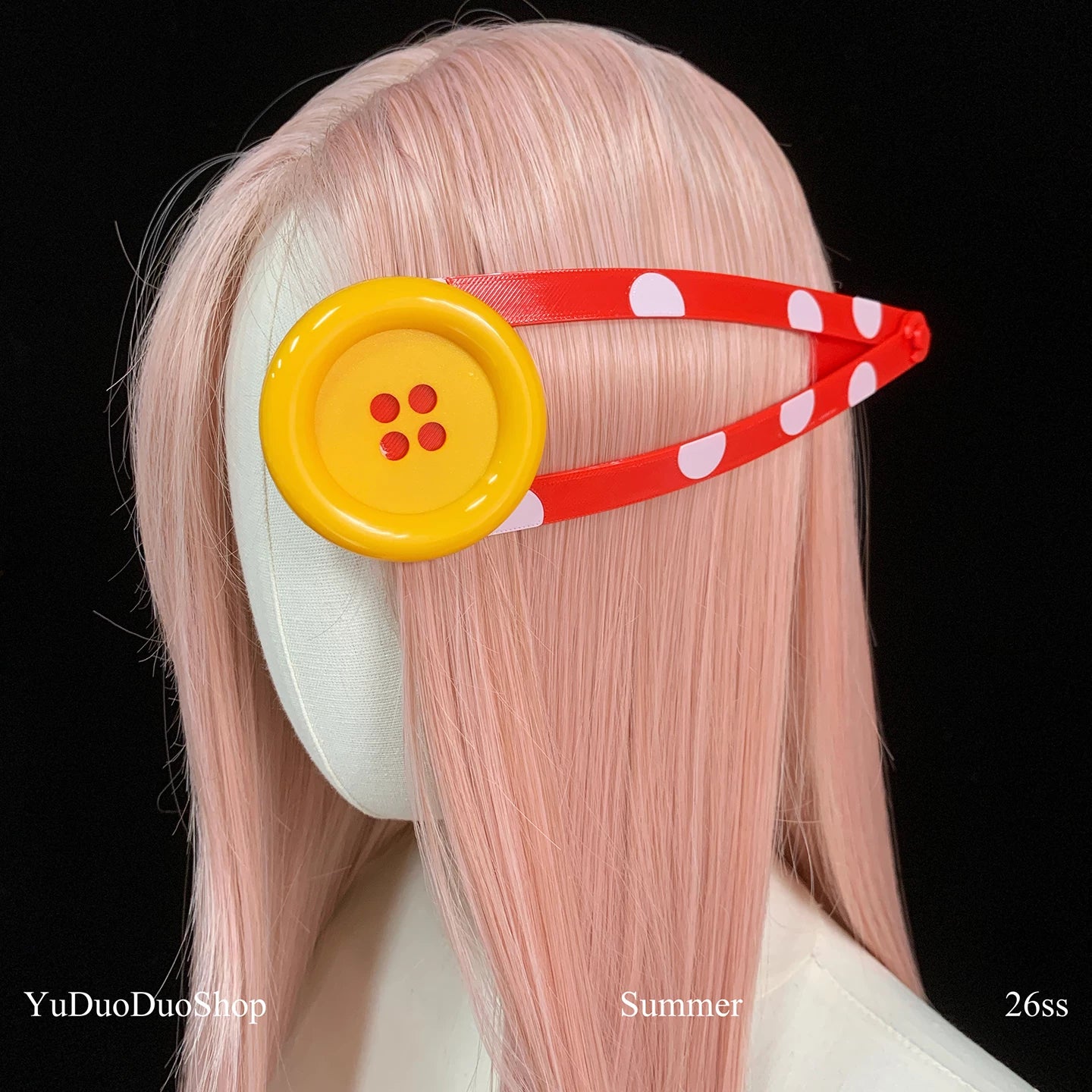 YuDuoDuo Red Polka Dot Plastic Bag Charm