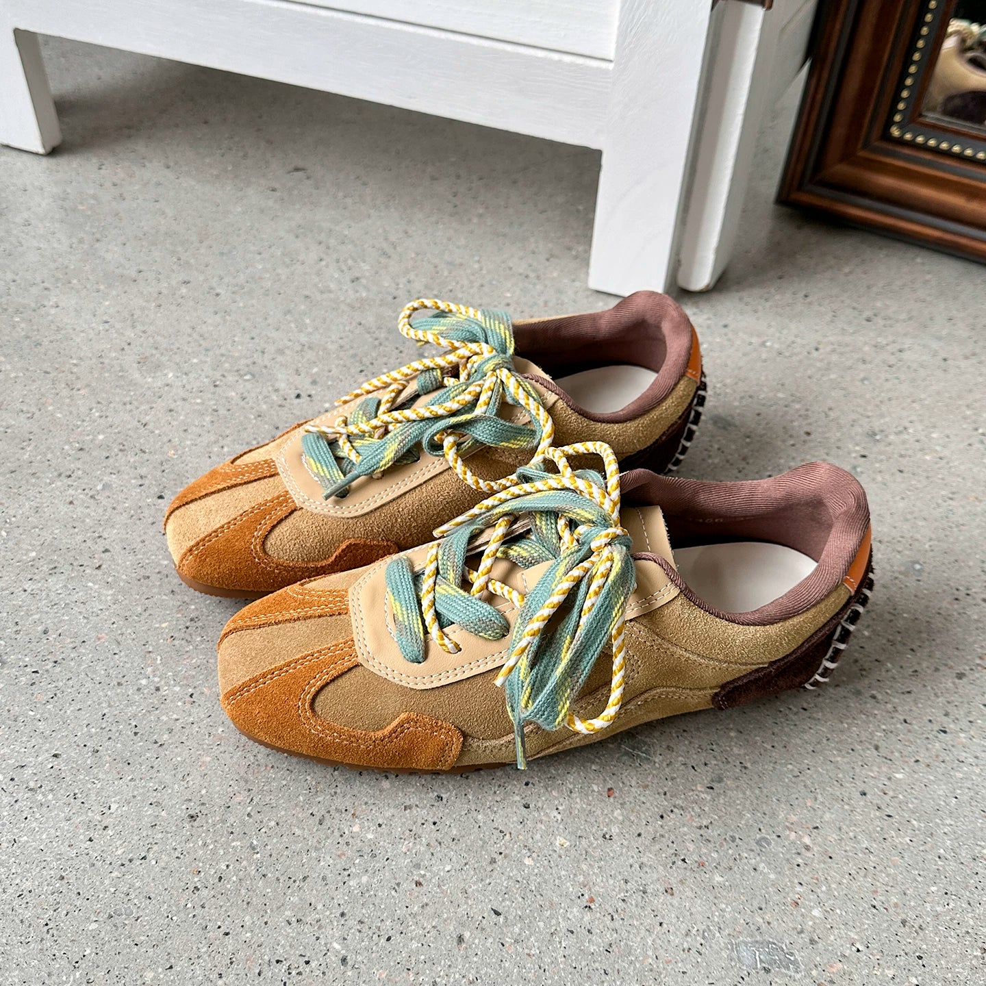 Lidaren Produced Deconstructed Patchwork Lace-Up Sneaker
