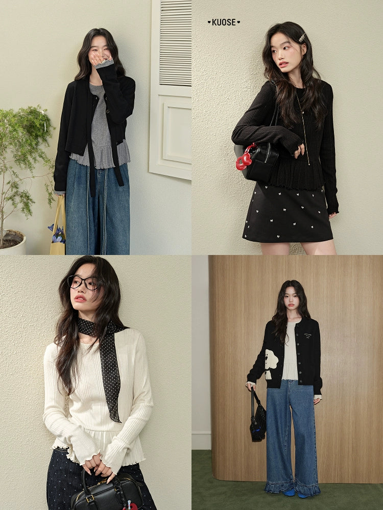 Kuose Slim and Thin Inside with Bottom Long Sleeves