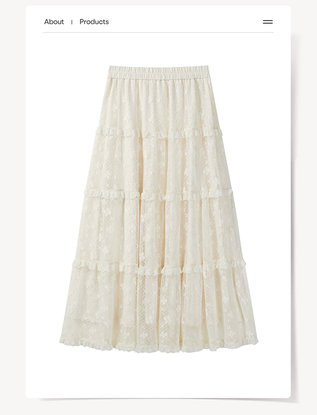 Cantonstory High Waist Skinny Lace Skirt