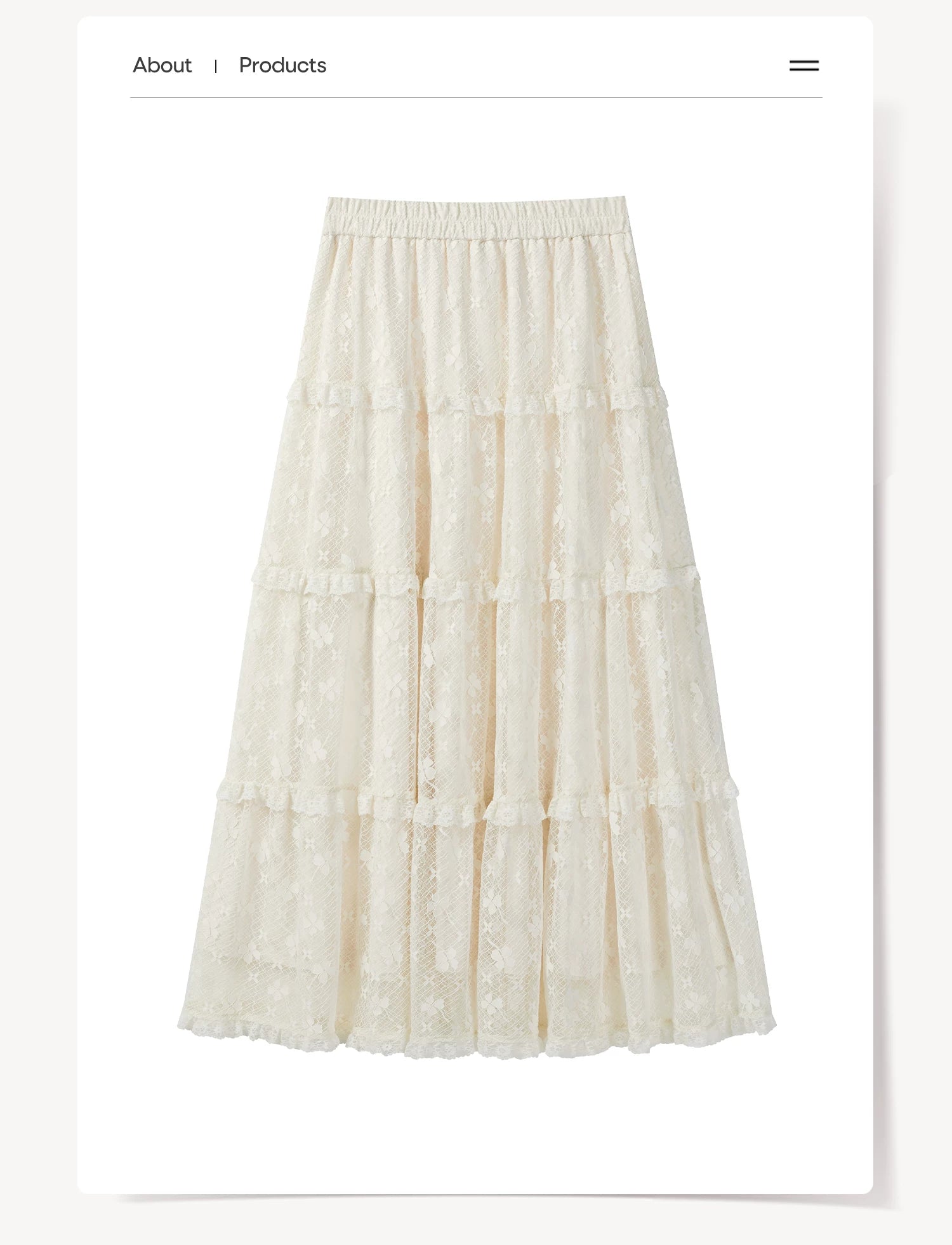 Cantonstory High Waist Skinny Lace Skirt