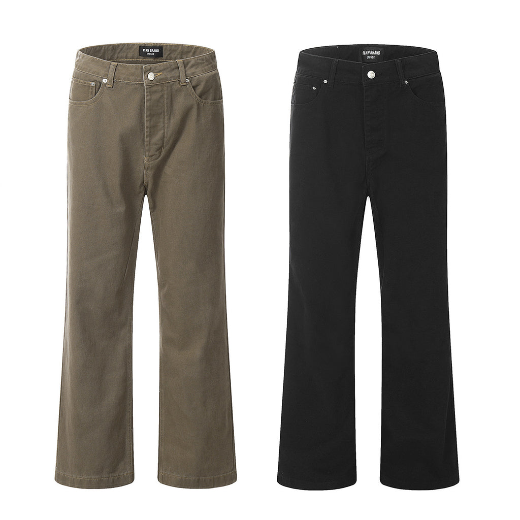 11KN New Straight Loose Wasteland Style Cleanfit Pants
