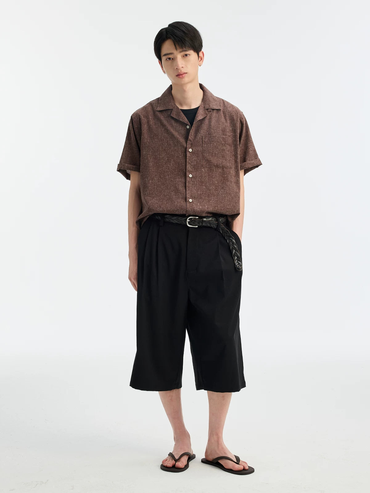 BUTTBILL Vintage Simple Short Sleeve Shirt