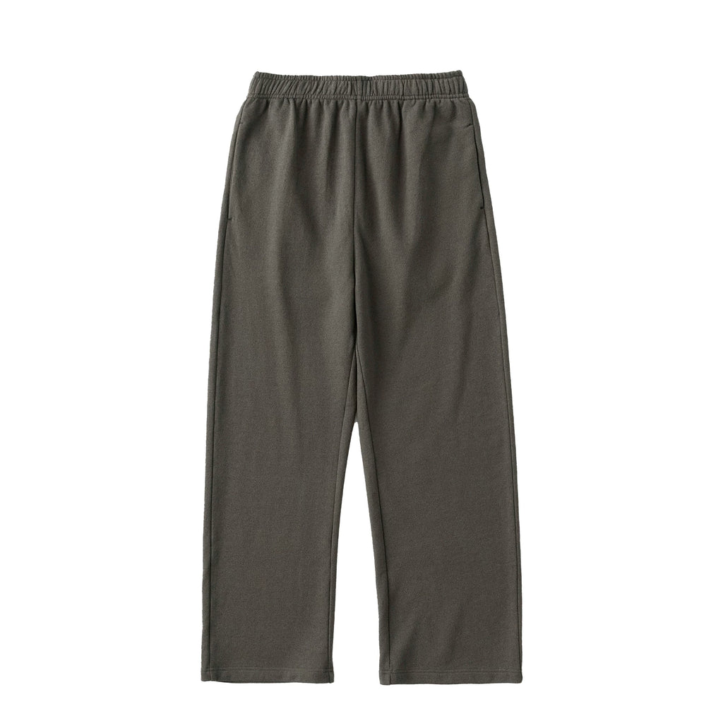 NONRADICAL High-End Linen-Texture Knit Curved Sweatpants