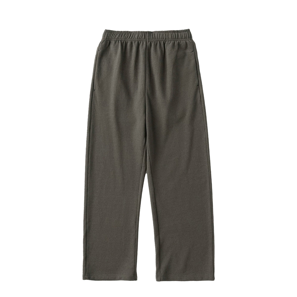 NONRADICAL High-End Linen-Texture Knit Curved Sweatpants