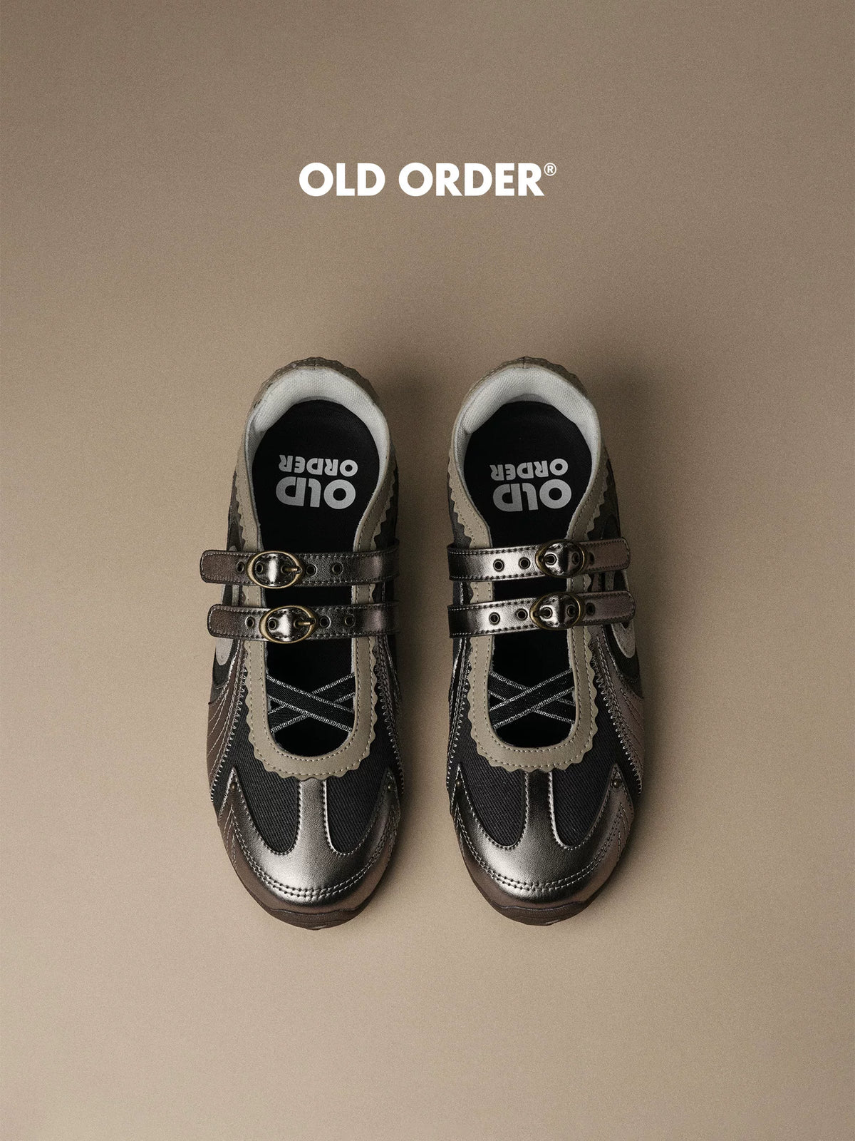 OLD ORDER Microfiber Lace-Up Low-Top Running Sneaker