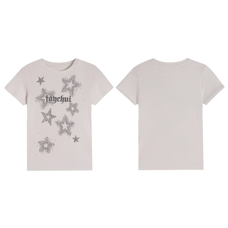 FayChui Starry Emerald Rhinestone Tee