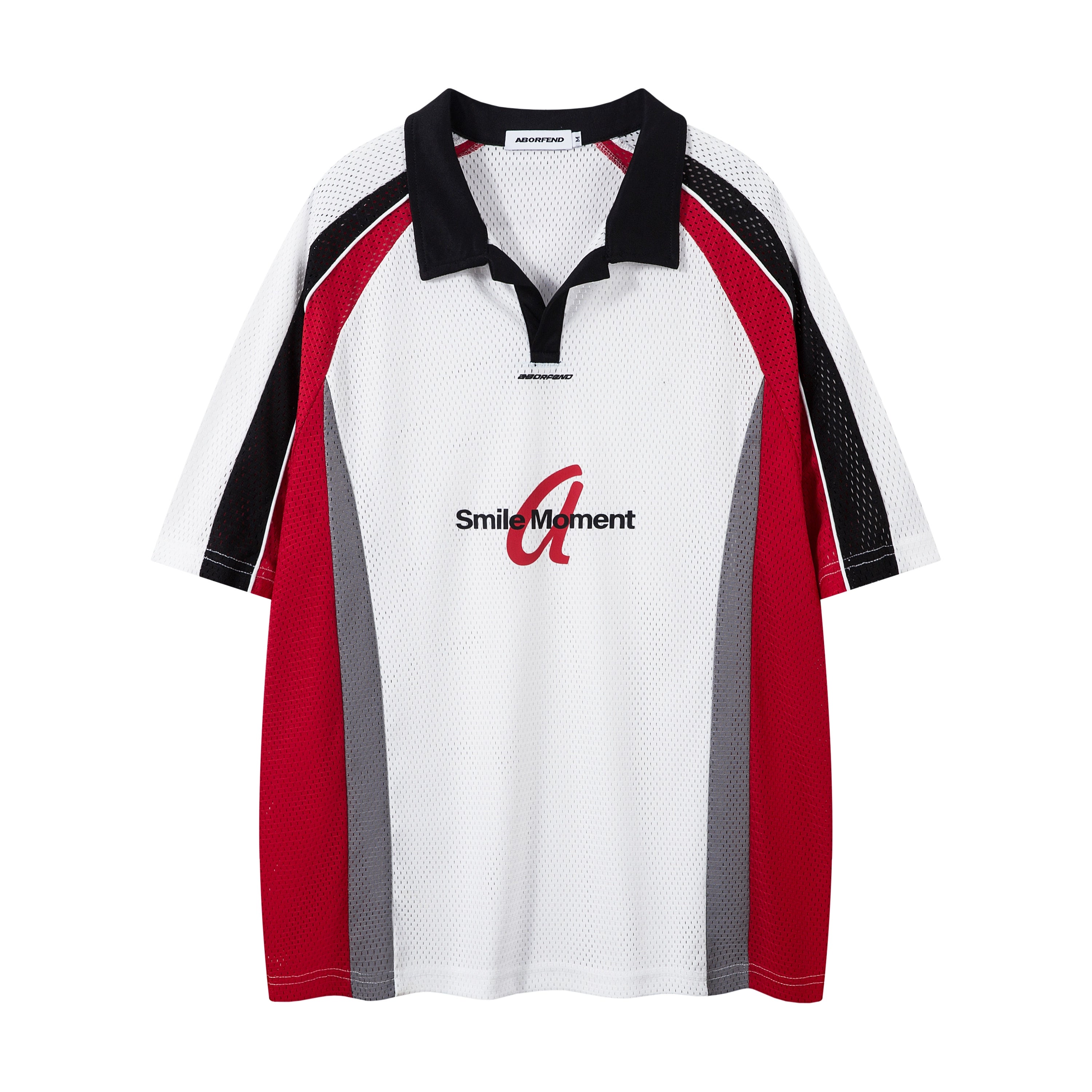 BeOurRule Vintage Hollow POLO Neck Sports Wind Tee