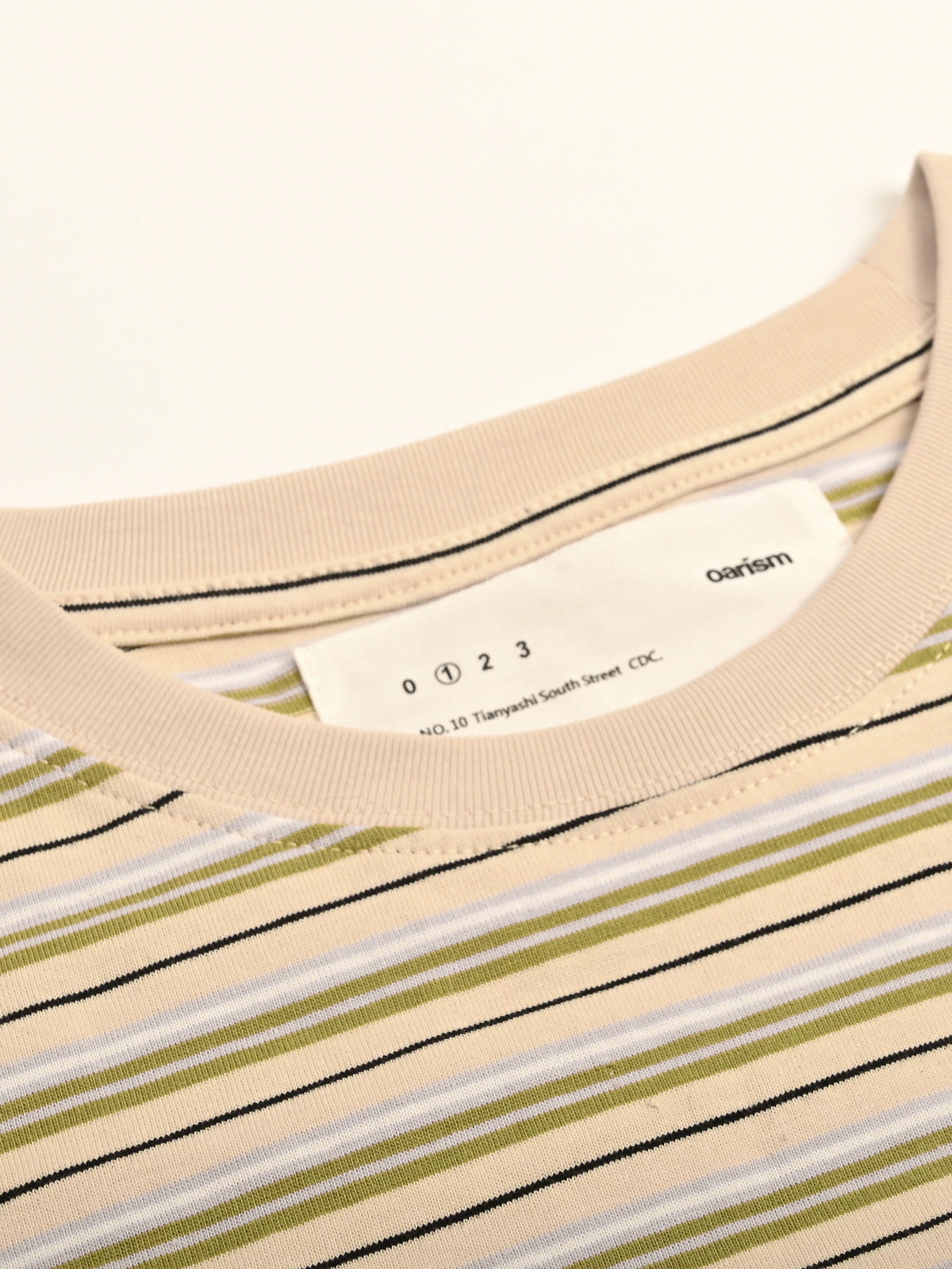 oarism Two-Tone Striped 100% Cotton Loose Tee