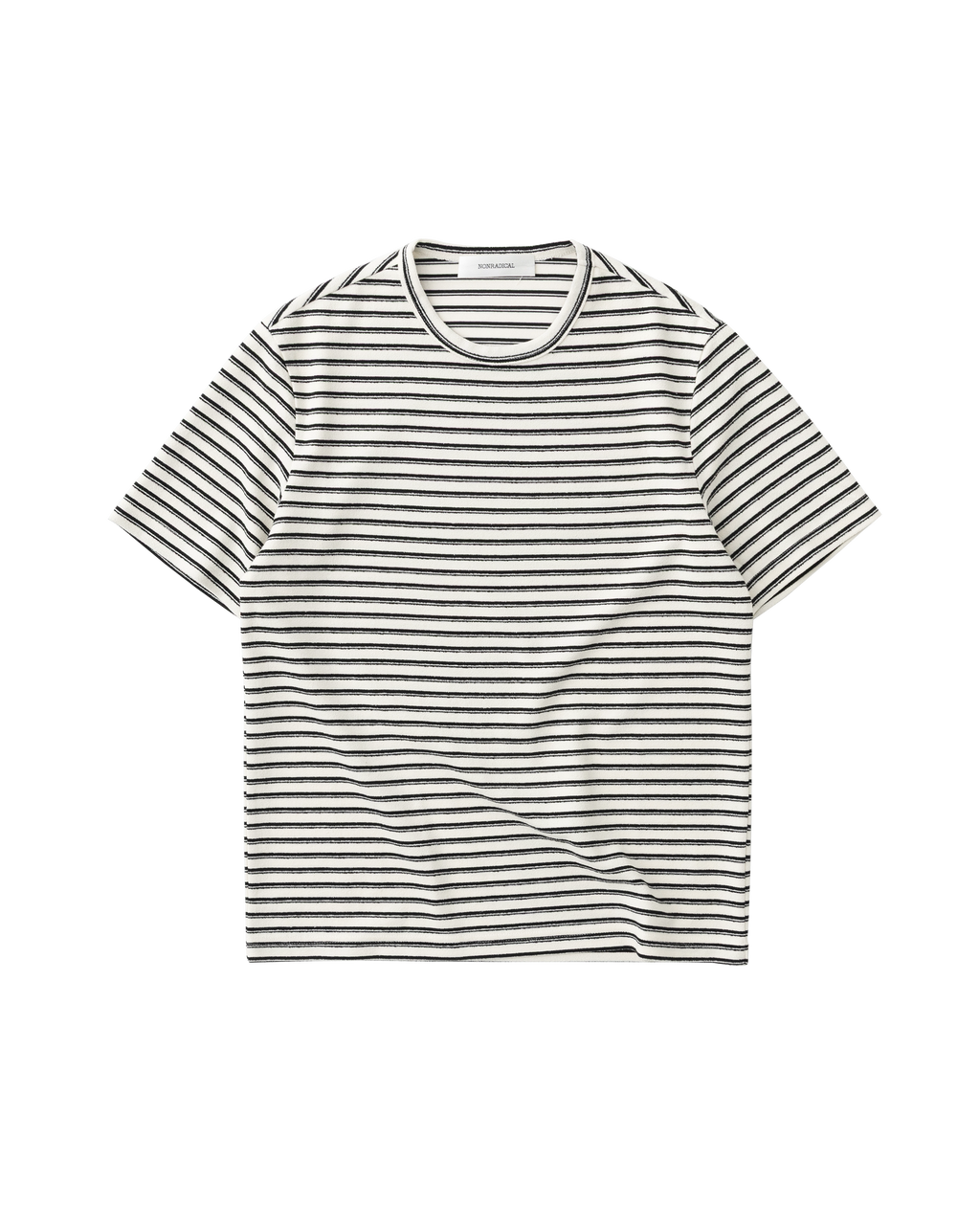 NONRADICAL Textured Striped Breathable Regular Fit Tee