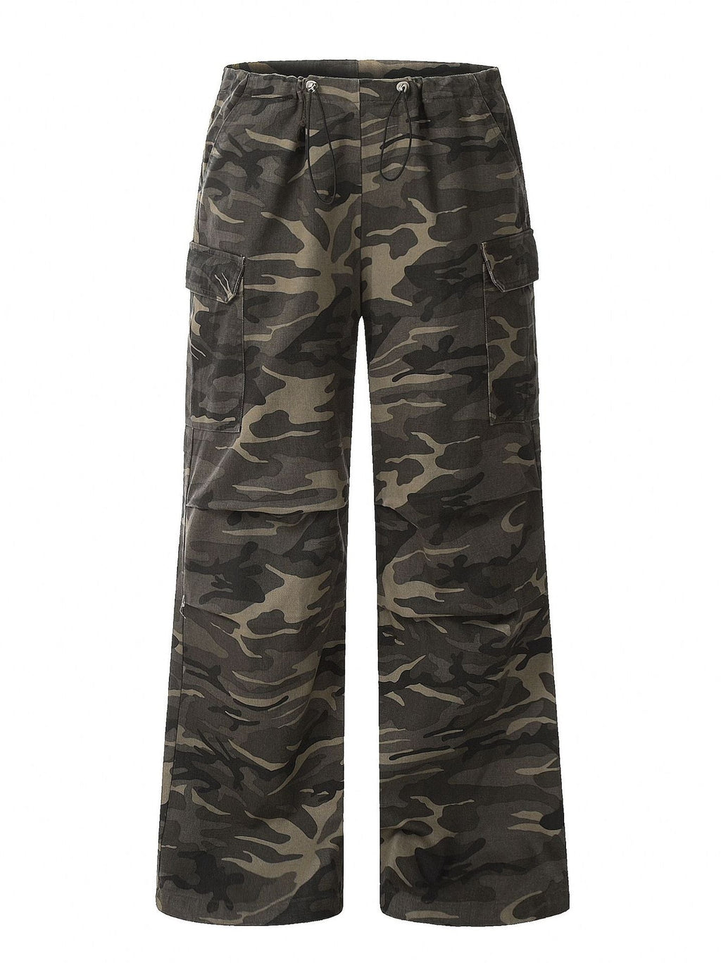 11KN Retro Camouflage Loose Drawstring Casual Trousers