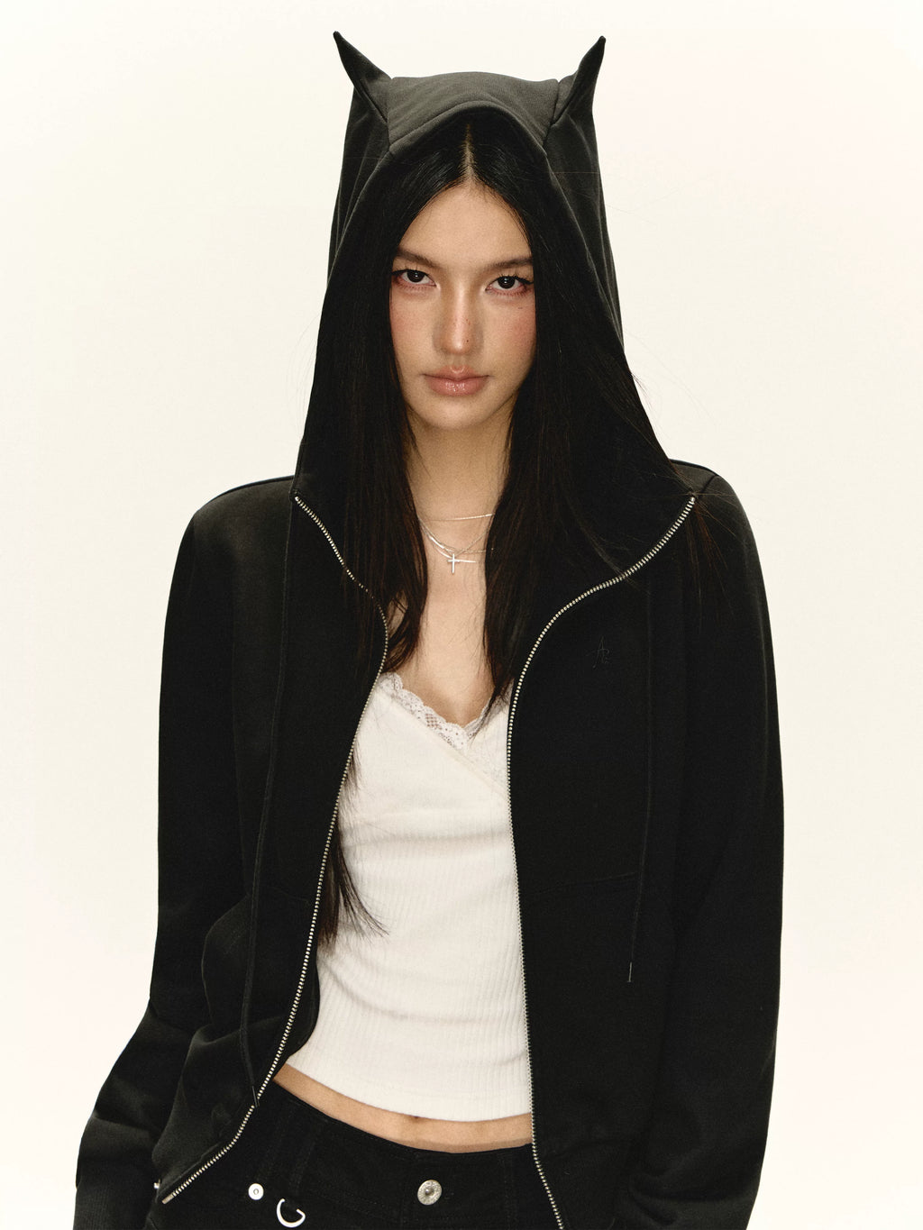 Ariseism Vintage Imp Hooded Short Zip Jacket