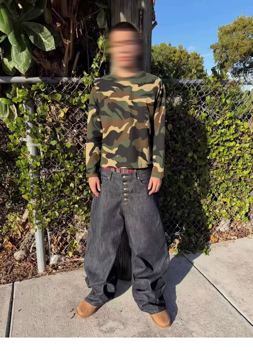 FTS Camouflage Waffle Embroidery Long Sleeve