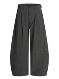 11KN Black Plaid 260g Straight-Leg Trousers