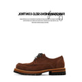 Fangsanhuo Suede Lace-Up Platform Derby