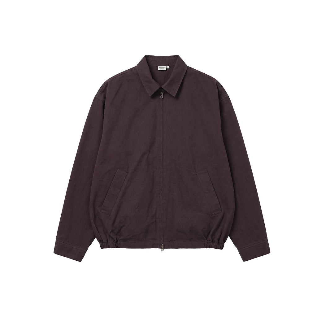 BUTTBILL Relaxed Pima Cotton Spread-Collar Zip Jacket