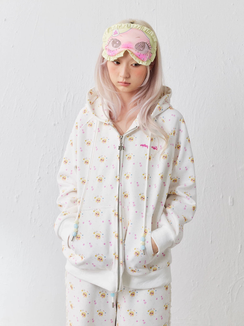 MASOOMAKE Xiaoman All-Over Print Zip Hoodie