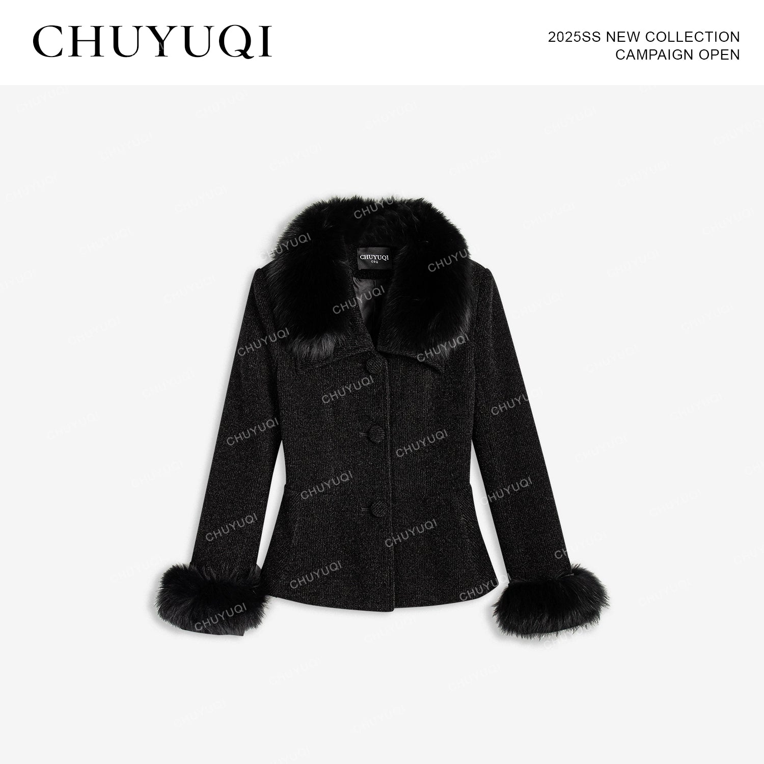 CHUYUQI Temperament Hair Leader Skirt Suit