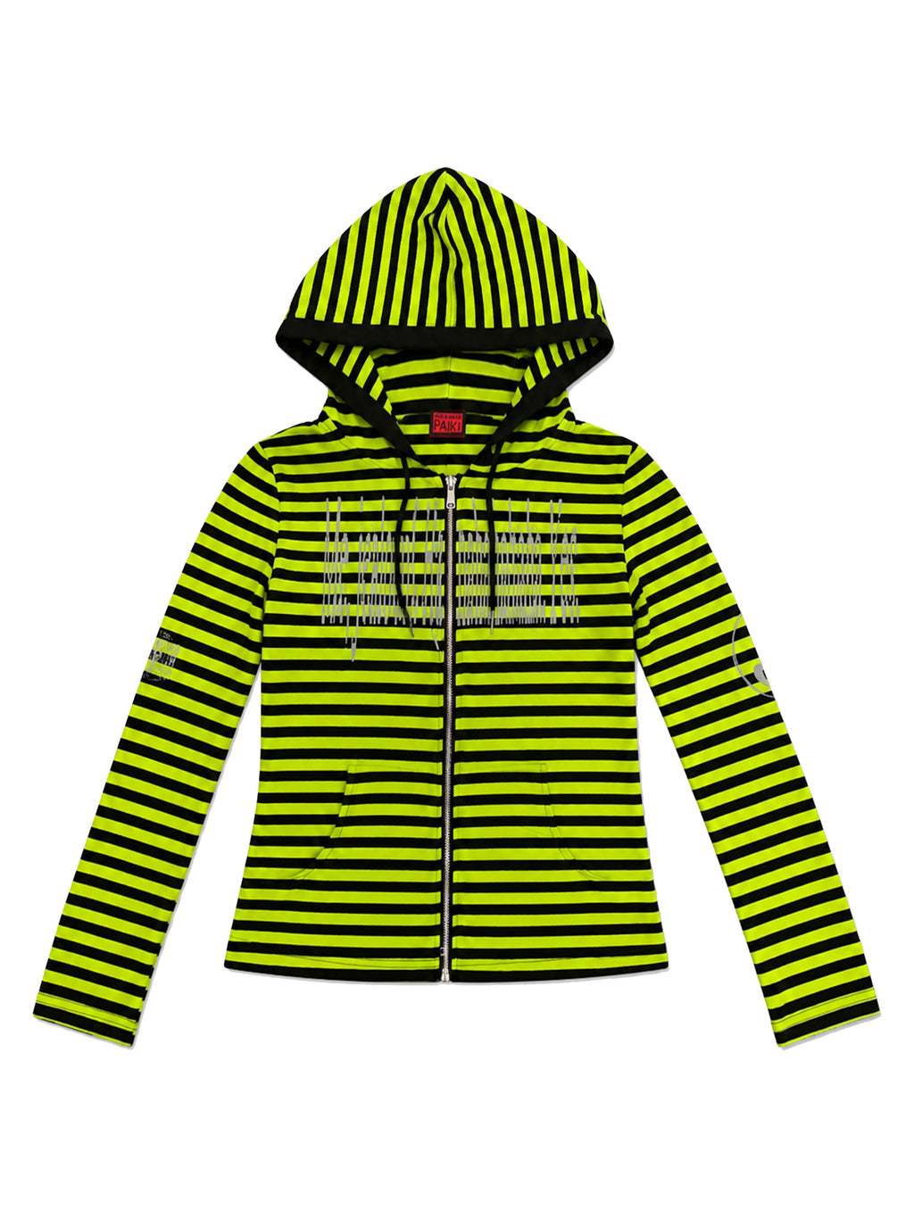 PAIKI Music Antidote Striped Zip-Up Hoodie