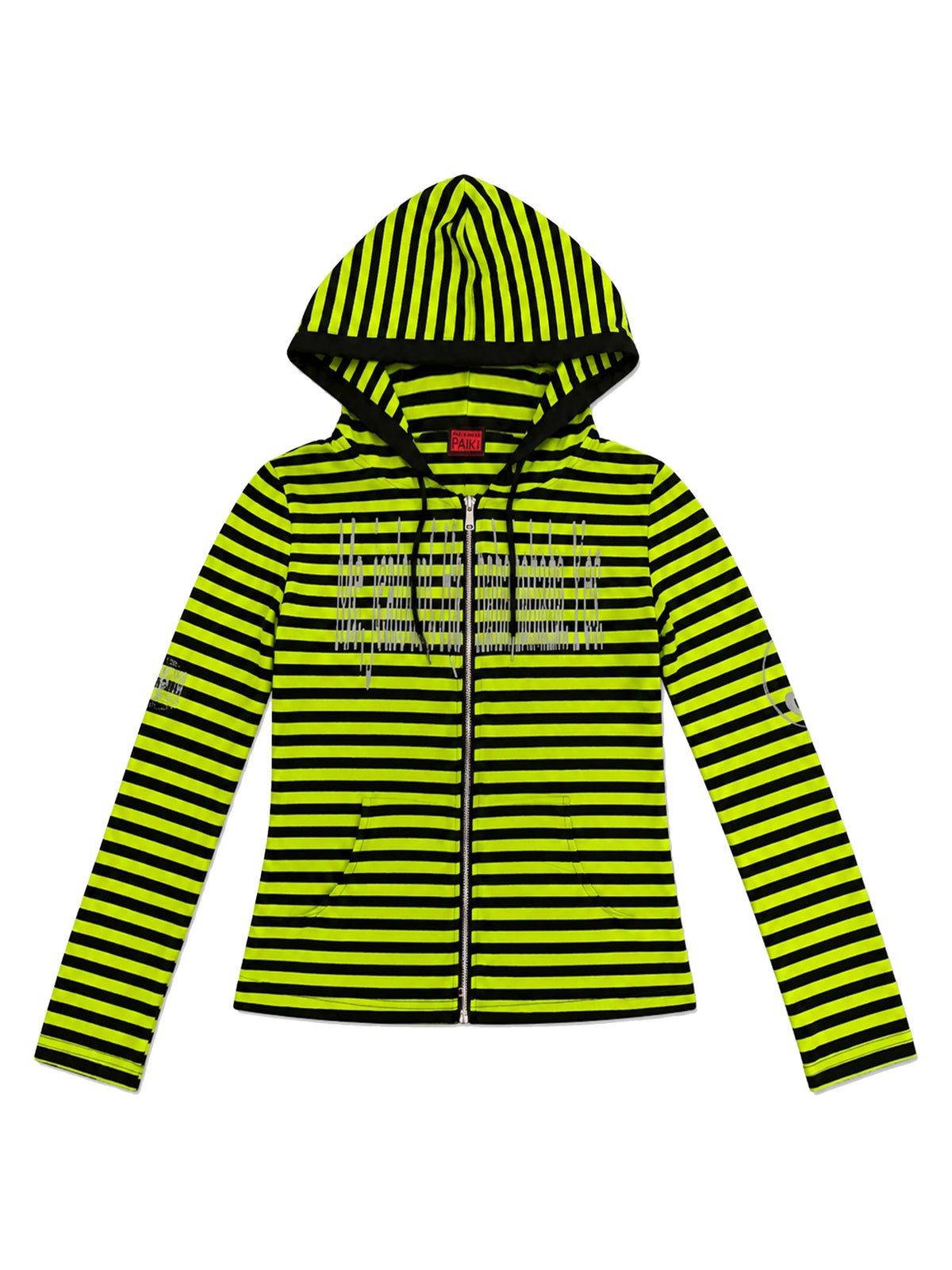 PAIKI Music Antidote Striped Zip-Up Hoodie