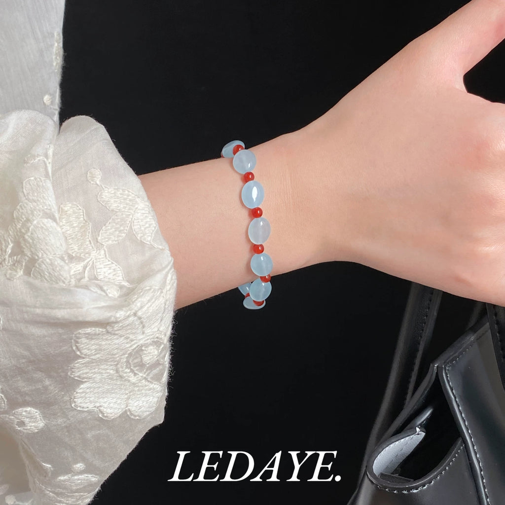 LIDAYE Agate Beaded Bracelet with Contrasting Accents