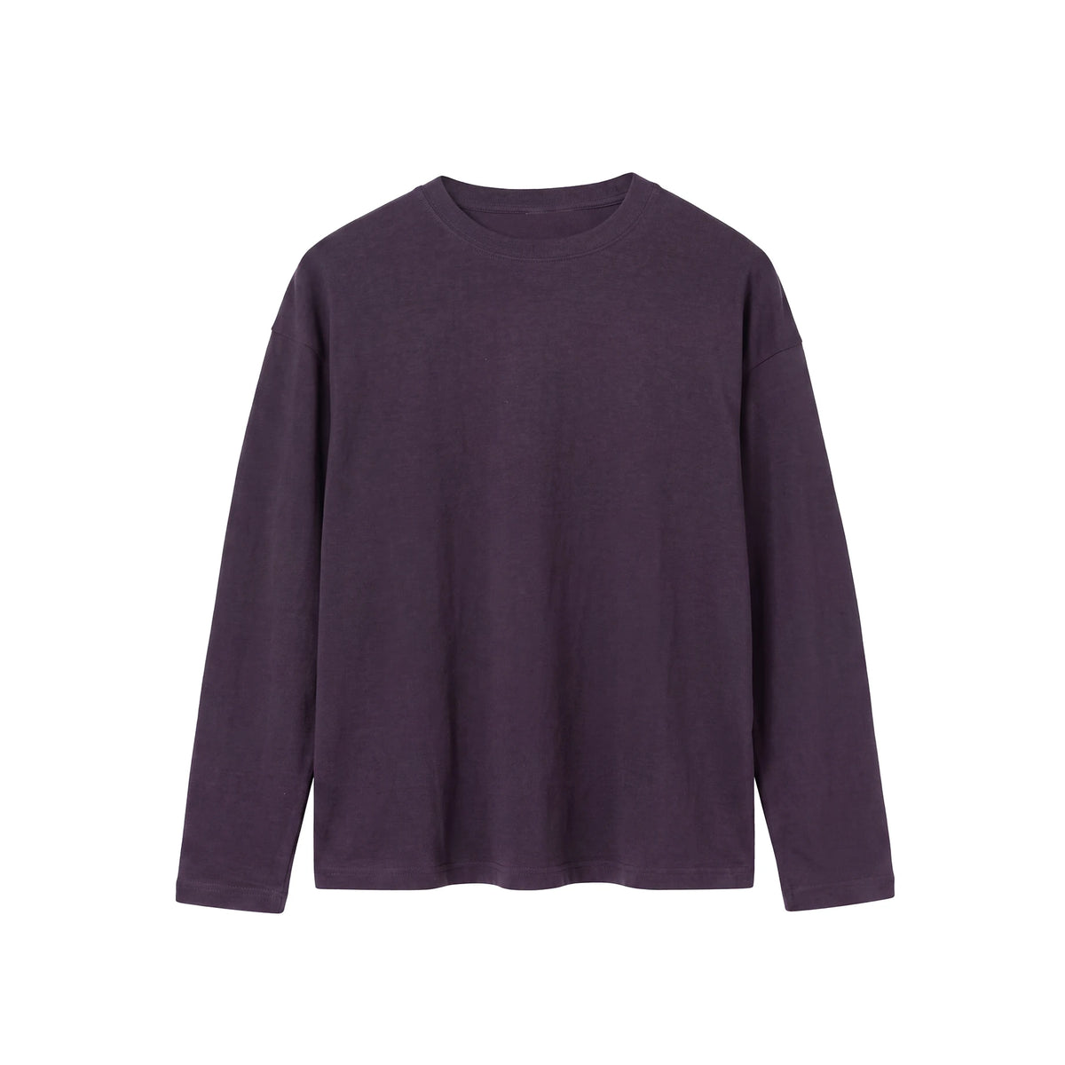 BUTTBILL Minimalist Hemp 55% Breathable Oversized Long-Sleeve Tee