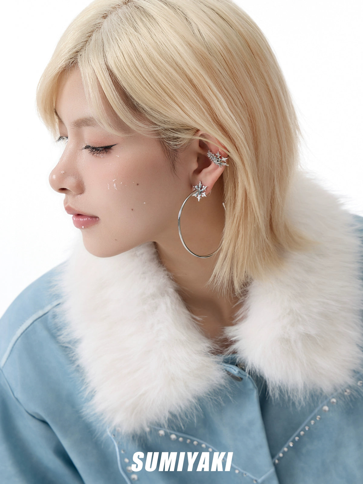 SUMIYAKI Fringed Asymmetrical Ear Clips