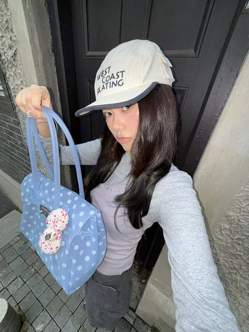 Fat*2 Polka Dot Faux Leather Tote