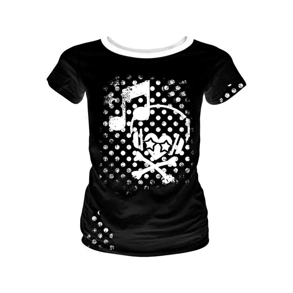 PAIKI Skull Polka Dot Slim-Fit Graphic Tee