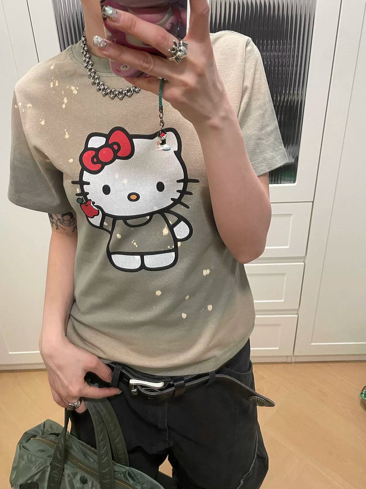 MMBBT Cute Apple Cat Inkjet Printing Tee